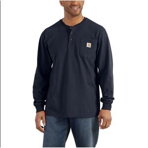 Carhartt Loose Fit Heavyweight Long Sleeve Pocket Henley‎ T-shirt
